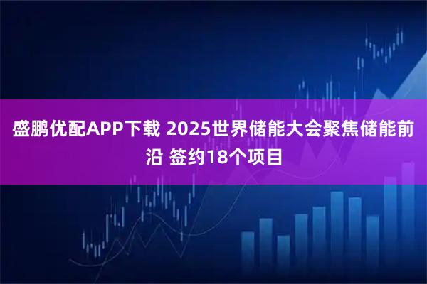 盛鹏优配APP下载 2025世界储能大会聚焦储能前沿 签约18个项目