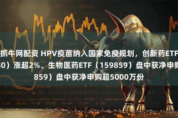 抓牛网配资 HPV疫苗纳入国家免疫规划，创新药ETF天弘（517380）涨超2%、生物医药ETF（159859）盘中获净申购超5000万份